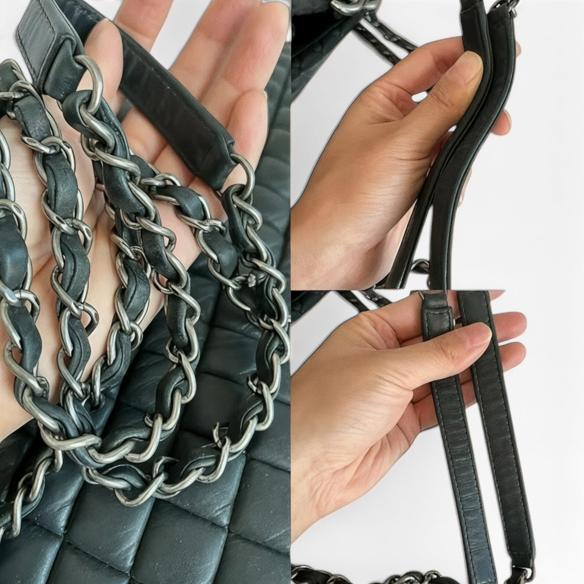 CHANEL Bubble Tote Black Lambskin Silver 17 Series product photograph 13 - VaultedVIP