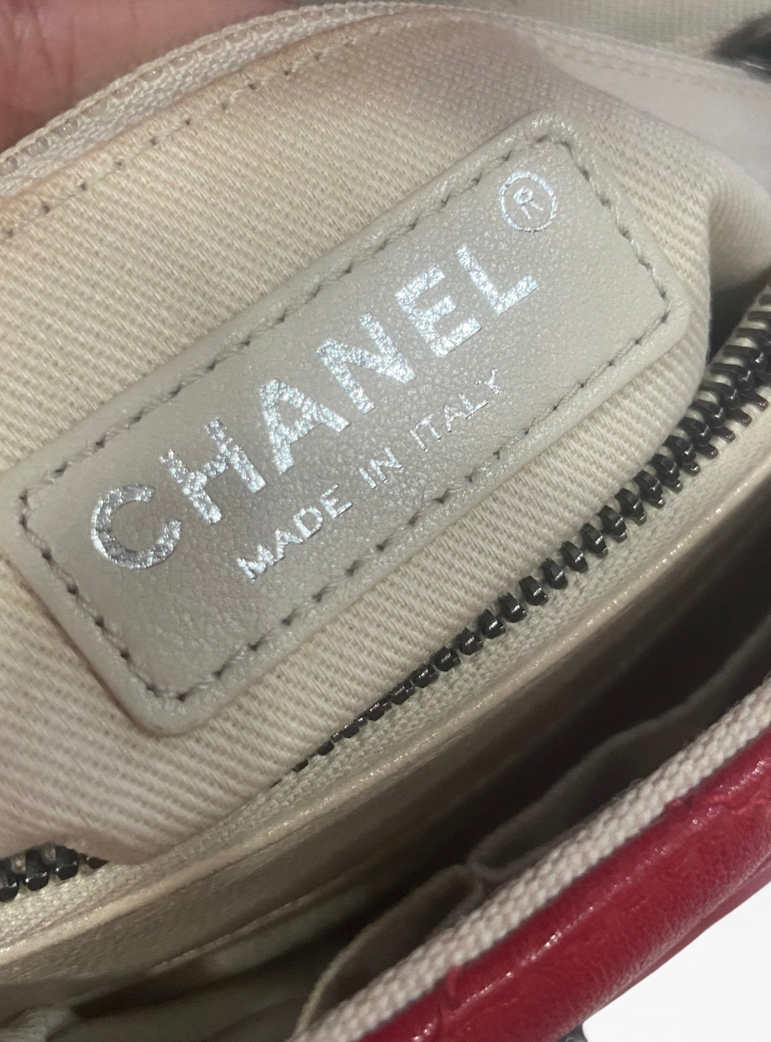 CHANEL Red Quilted Classic Flap Silver Hardware product photograph 13 - VaultedVIP