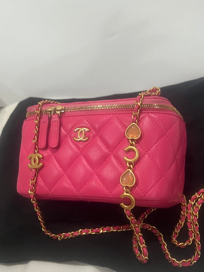 CHANEL Coco Hearts Small Vanity Pink Lambskin product photograph 2 - VaultedVIP