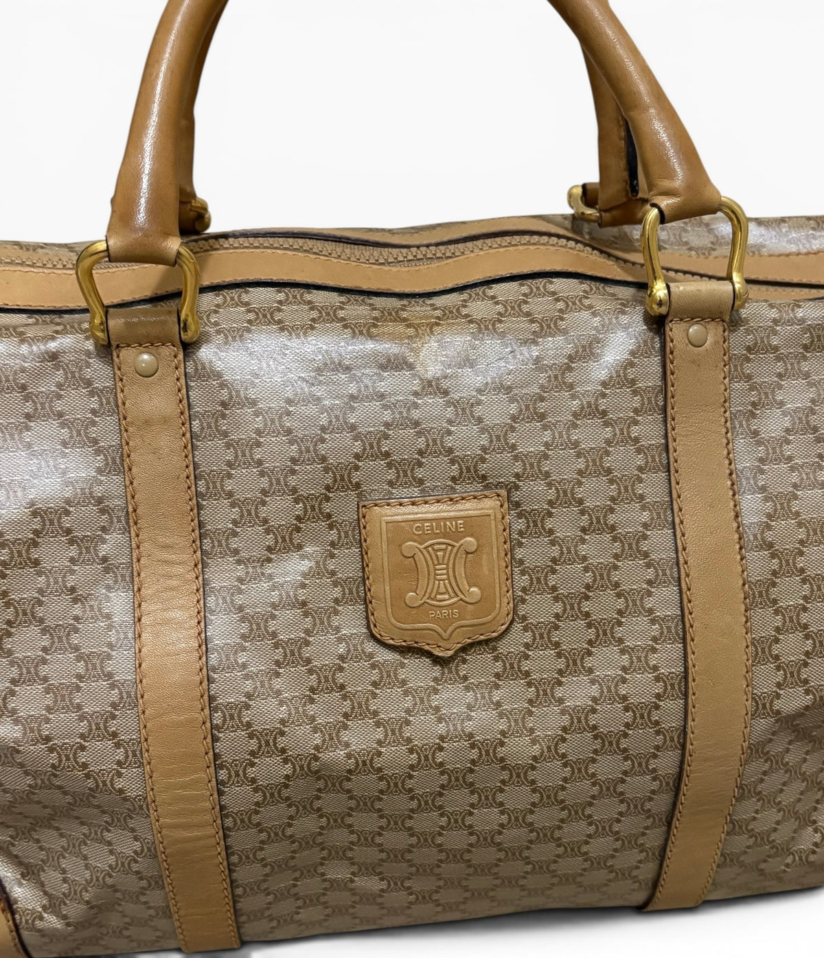 CELINE Vintage Macadam Large Boston Travel Bag product photograph 3 - VaultedVIP