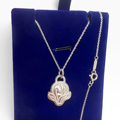 Tiffany & Co Sterling Silver Tulip Flower Necklace product photograph 1 - VaultedVIP