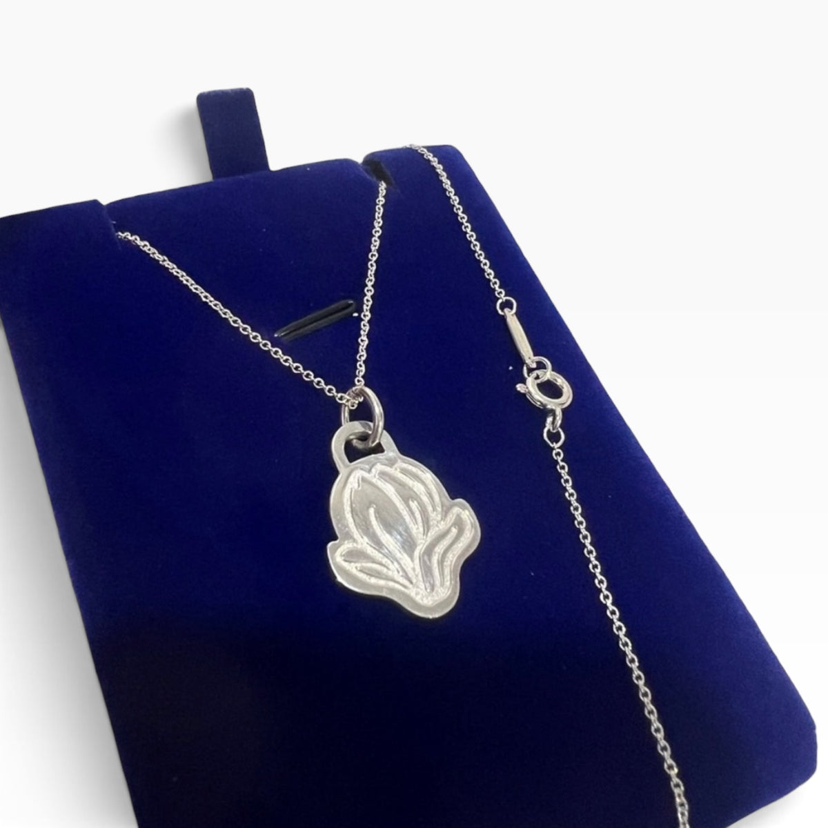 Tiffany & Co Sterling Silver Tulip Flower Necklace product photograph 2 - VaultedVIP