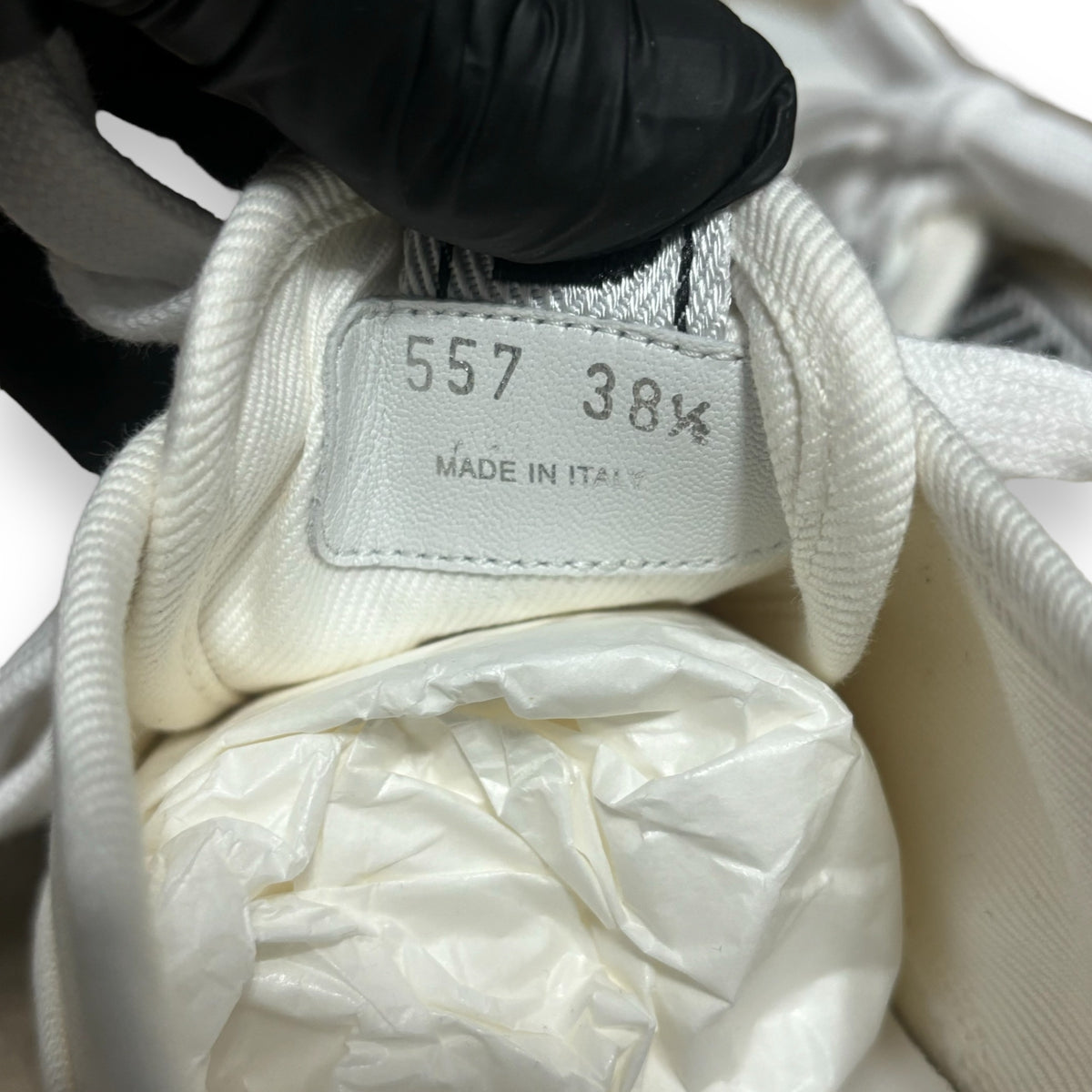 Miu Miu Square Cap Toe Lace-Up Sneakers Ivory 38.5 product photograph 7 - VaultedVIP