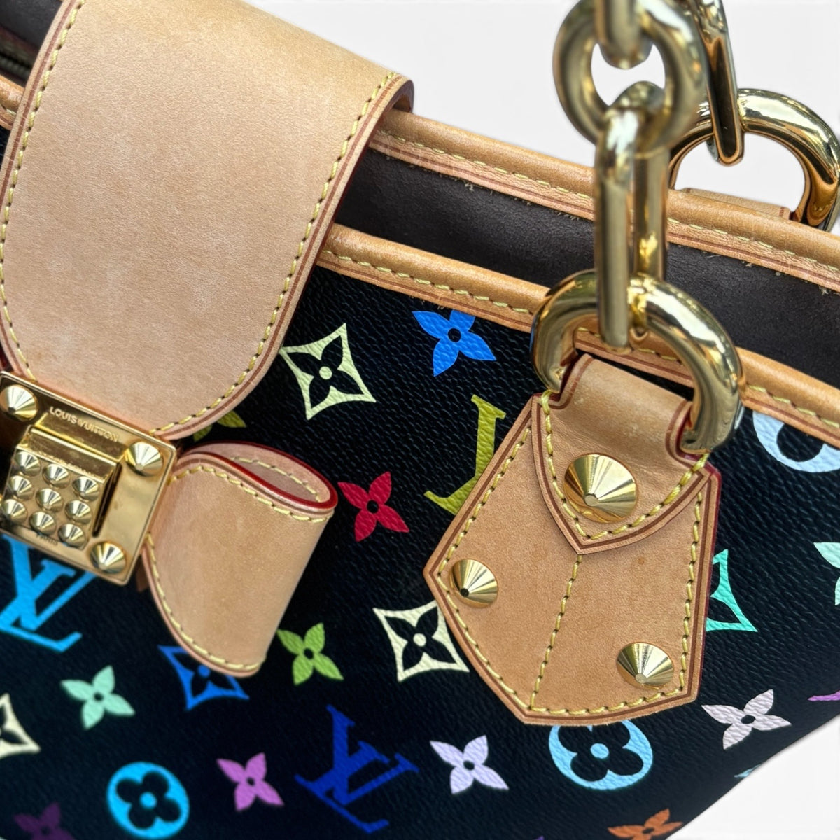Louis Vuitton Murakami Annie MM Black Multicolore Bag product photograph 5 - VaultedVIP