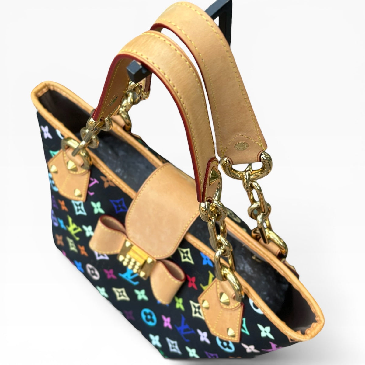 Louis Vuitton Murakami Annie MM Black Multicolore Bag product photograph 8 - VaultedVIP