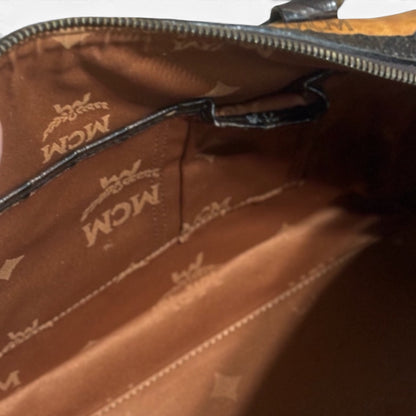 MCM Visetos Crocodile Embossed Boston Satchel Bag product photograph 8 - VaultedVIP
