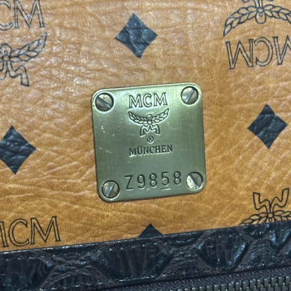 MCM Visetos Crocodile Embossed Boston Satchel product photograph 9 - VaultedVIP