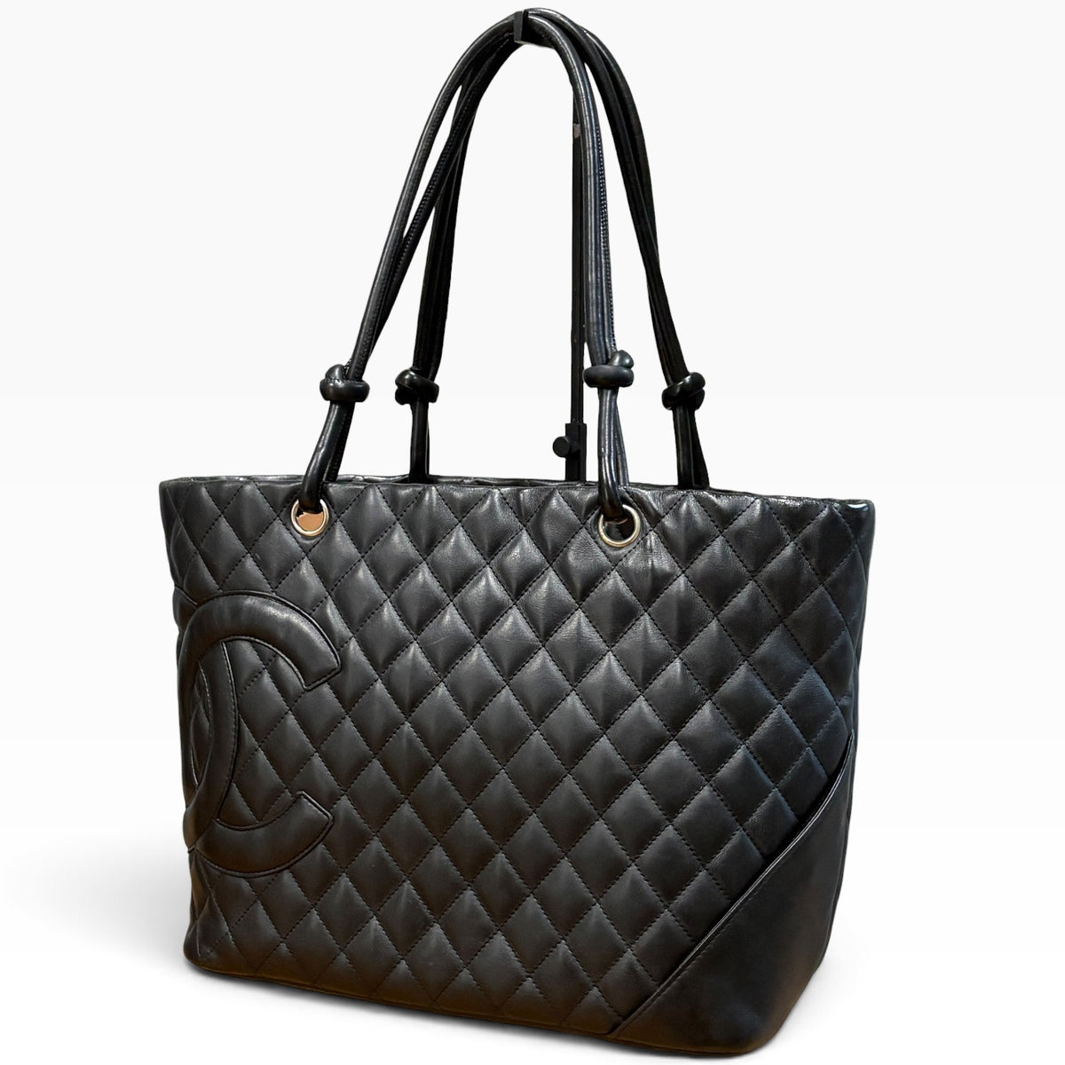 CHANEL Cambon Tote Black Hot Pink product photograph 4 - VaultedVIP