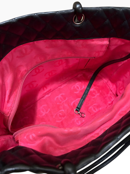 CHANEL Cambon Tote Black Hot Pink product photograph 10 - VaultedVIP