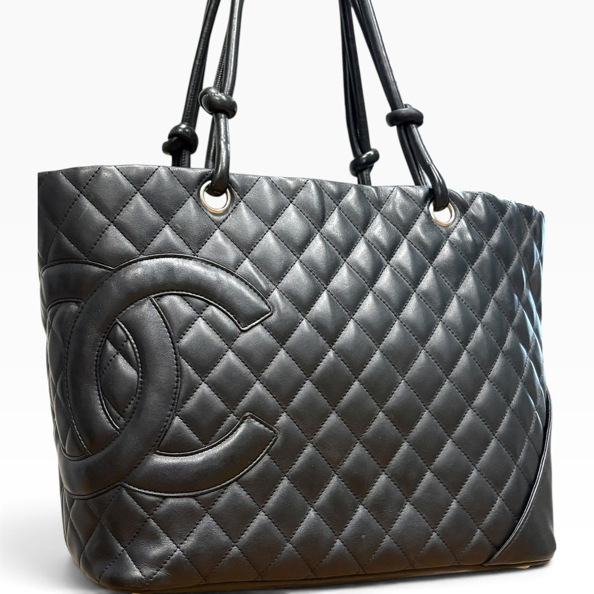 CHANEL Cambon Tote Black Hot Pink product photograph 2 - VaultedVIP