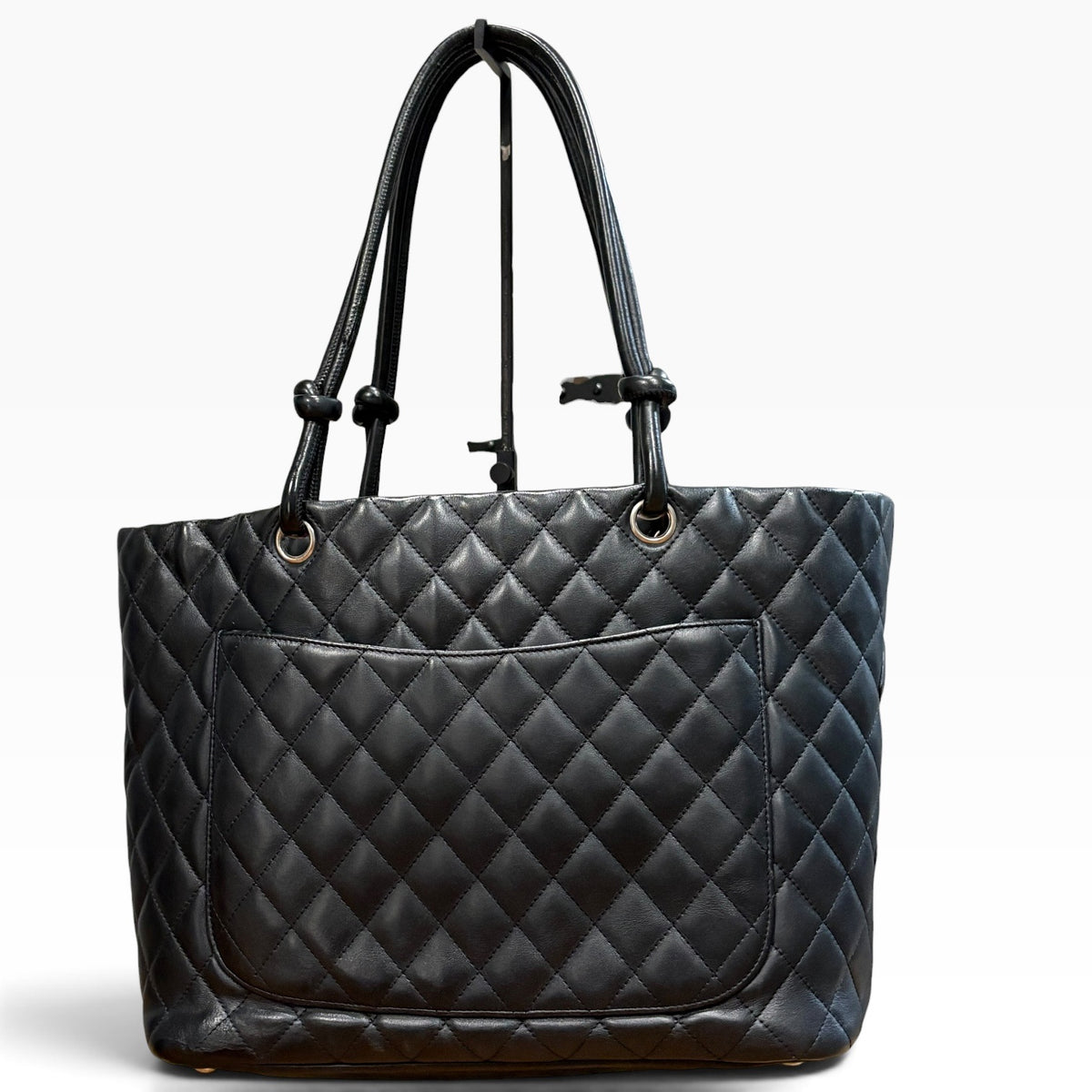 CHANEL Cambon Tote Black Hot Pink product photograph 3 - VaultedVIP