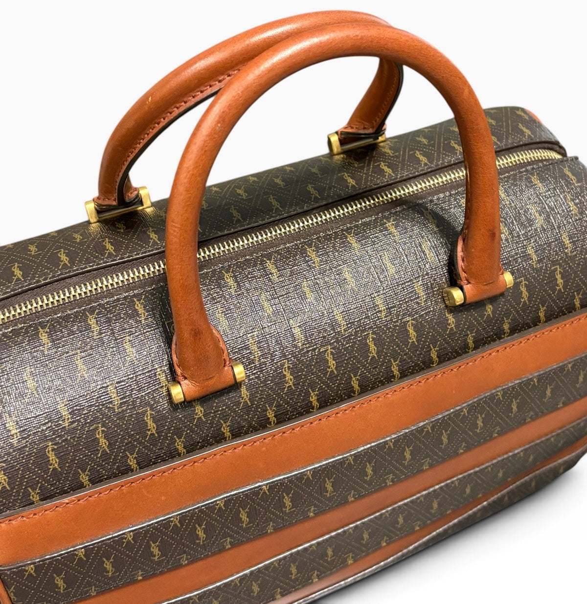 Saint Laurent Monogram Duffle Brown 533480 product photograph 11 - VaultedVIP