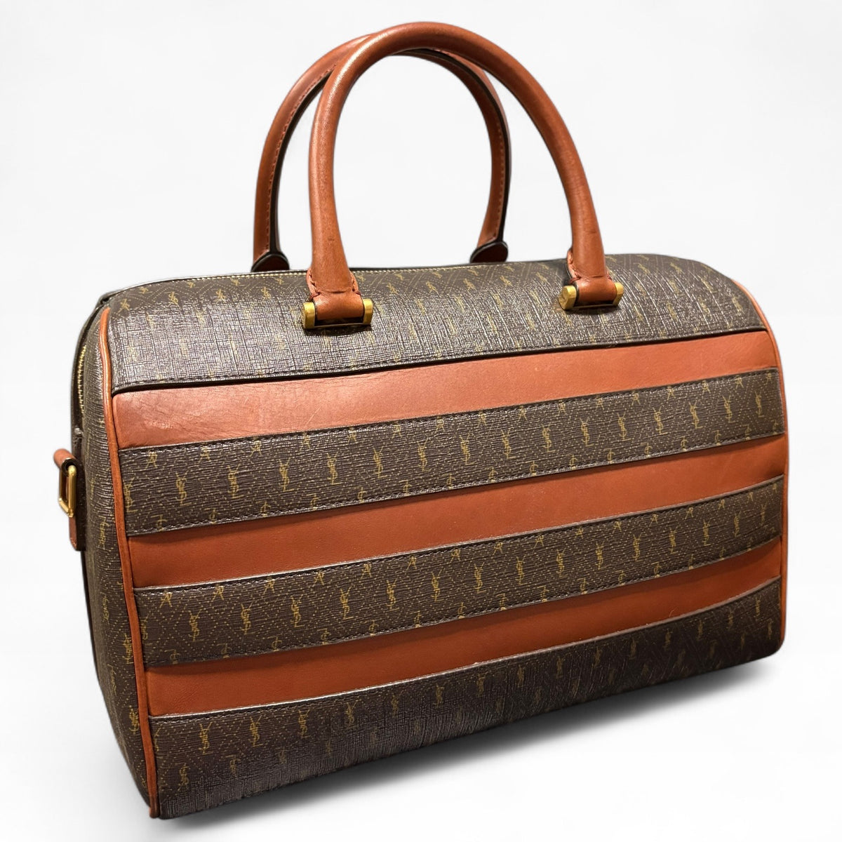 Saint Laurent Monogram Duffle Brown 533480 product photograph 3 - VaultedVIP