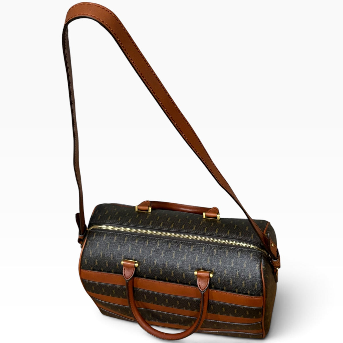 Saint Laurent Monogram Duffle Brown 533480 product photograph 6 - VaultedVIP