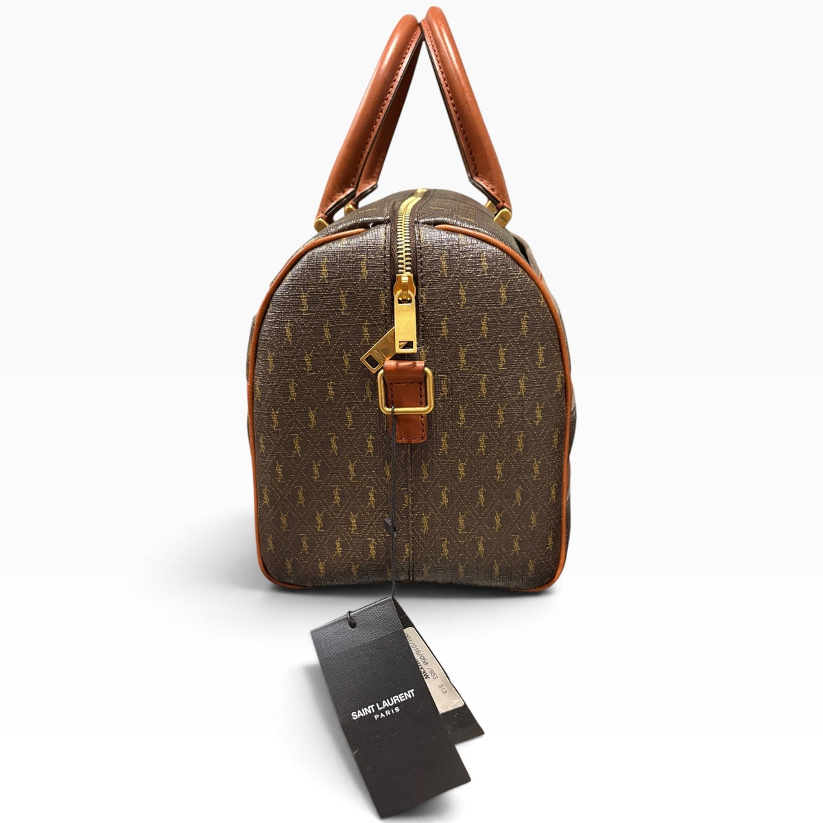 Saint Laurent Monogram Duffle Brown 533480 product photograph 7 - VaultedVIP