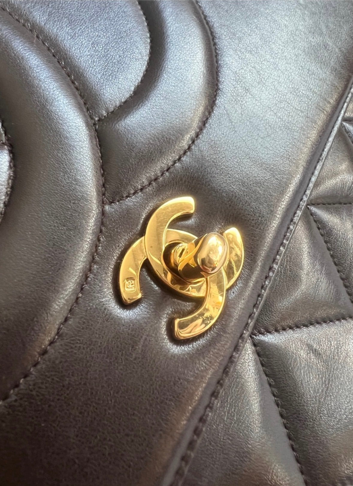 CHANEL Vintage Maxi Big Logo Flap Brown 24K product photograph 5 - VaultedVIP
