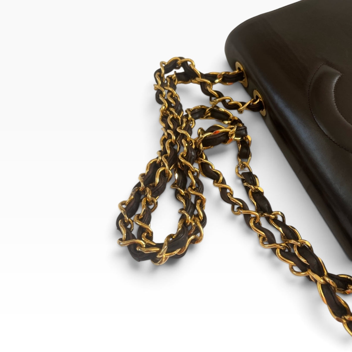 CHANEL Vintage Maxi Big Logo Flap Brown 24K product photograph 8 - VaultedVIP