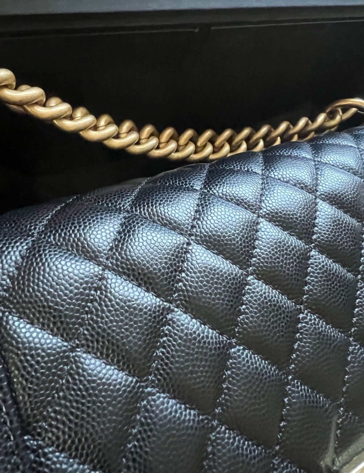 CHANEL Medium Boy Black Caviar product photograph 4 - VaultedVIP