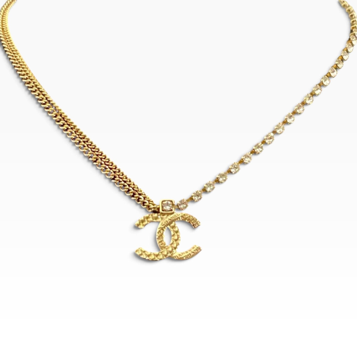 CHANEL 24P Crystal Multi-Chain CC Necklace product photograph 5 - VaultedVIP