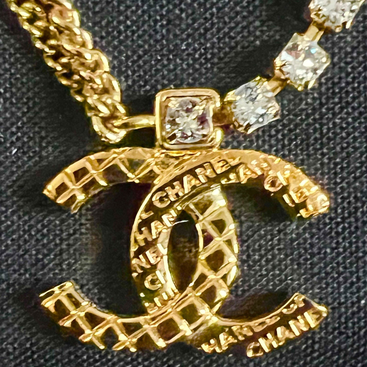 CHANEL 24P Crystal Multi-Chain CC Necklace product photograph 2 - VaultedVIP