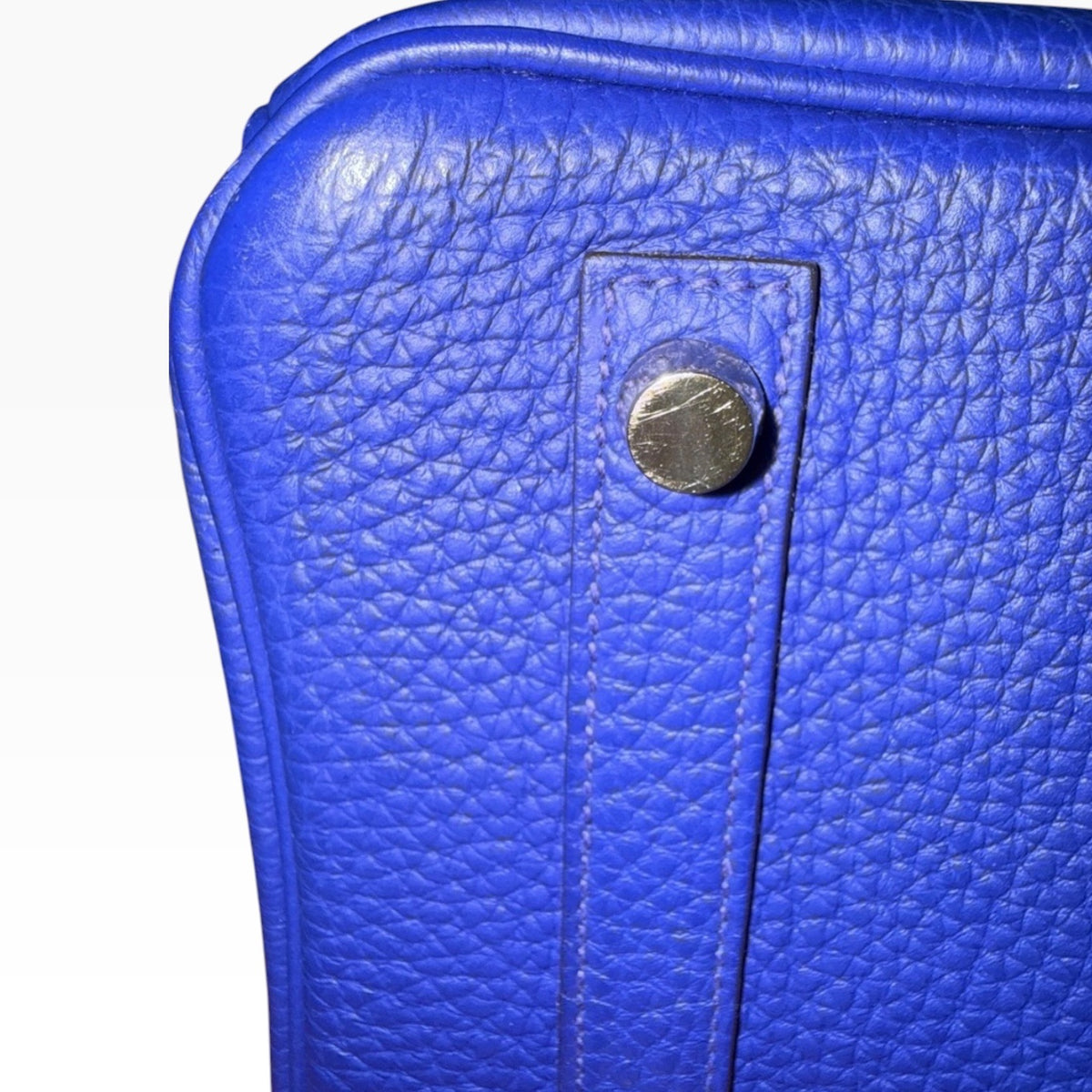 Hermès Birkin 30 Handbag Bleu Electrique Togo Leather Gold Hardware product photograph 12 - VaultedVIP