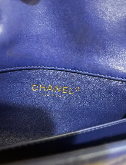 CHANEL Mini Classic Flap Blue Lambskin Gold Hardware product photograph 20 - VaultedVIP