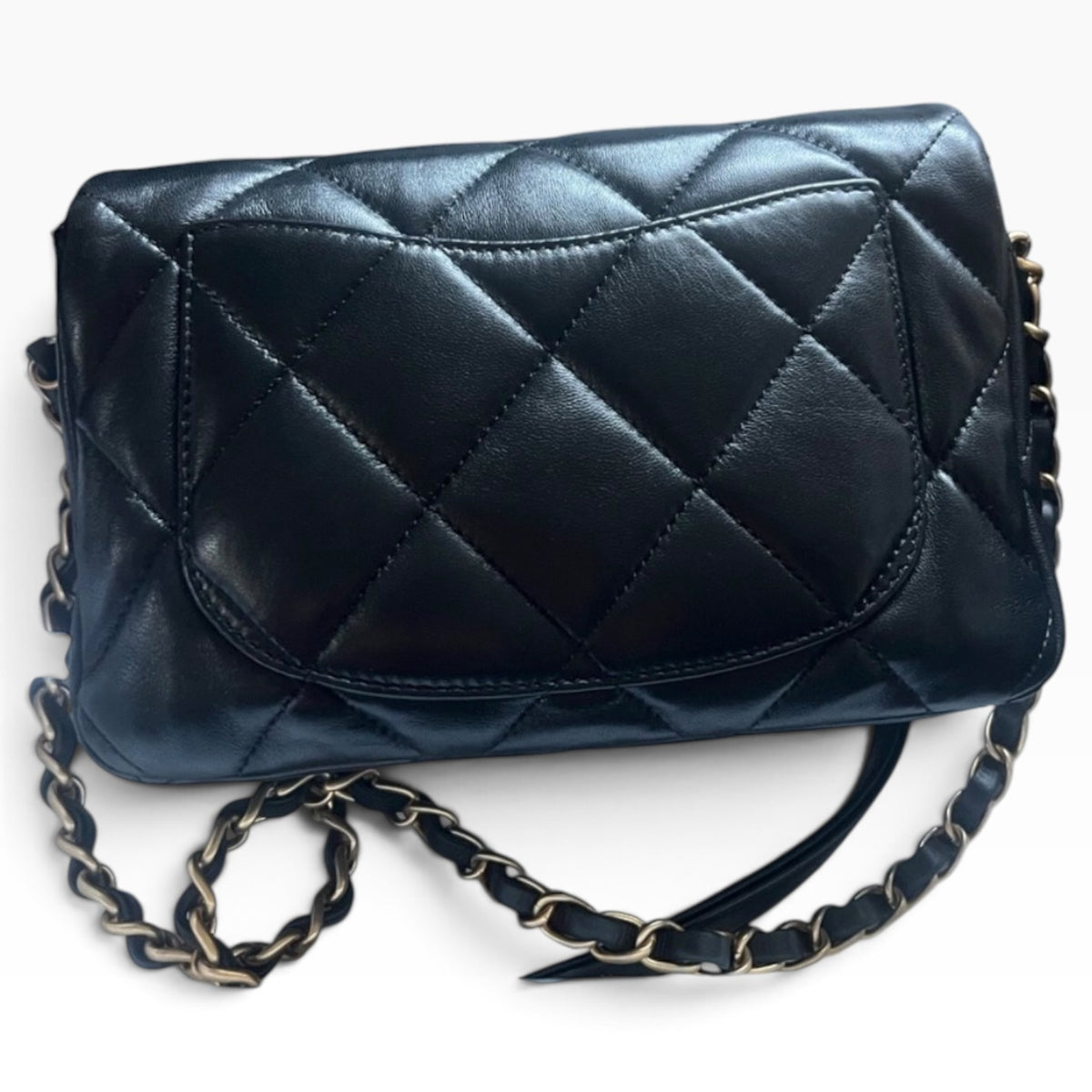CHANEL Coco Love Heart CC Flap Black Lambskin Gold product photograph 4 - VaultedVIP