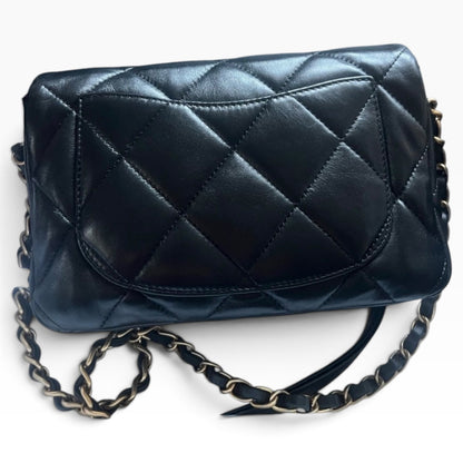 CHANEL Coco Love Heart CC Flap Black Lambskin Gold product photograph 4 - VaultedVIP