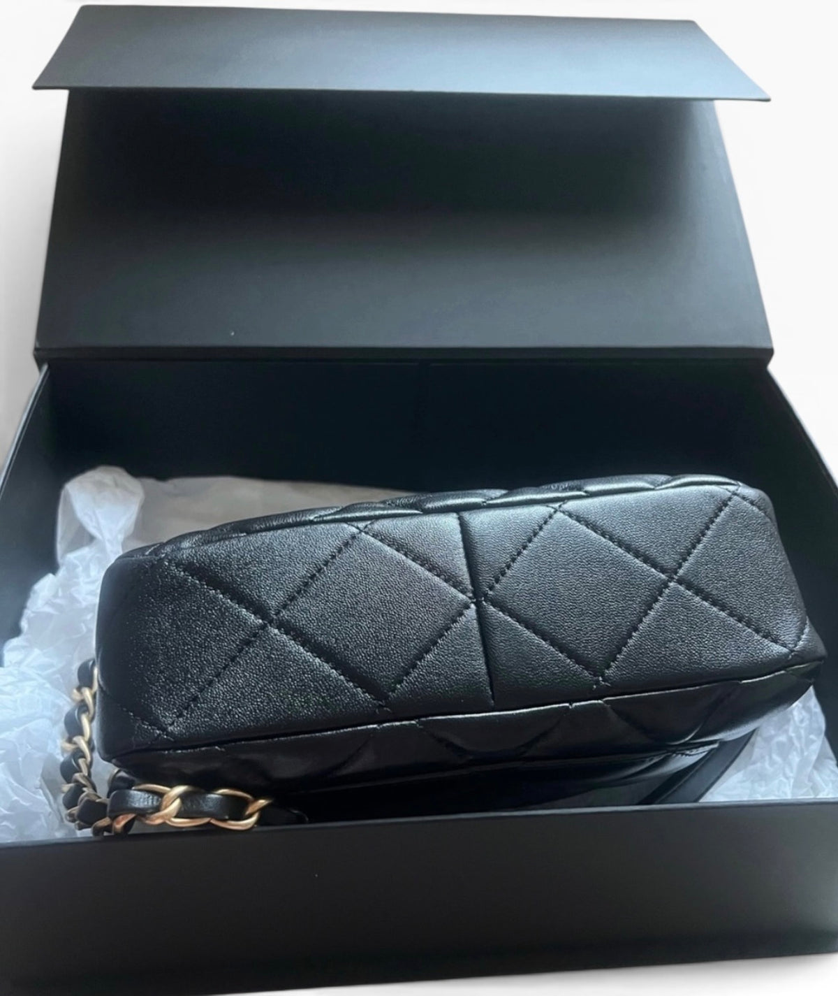 CHANEL Coco Love Heart CC Flap Black Lambskin Gold product photograph 7 - VaultedVIP