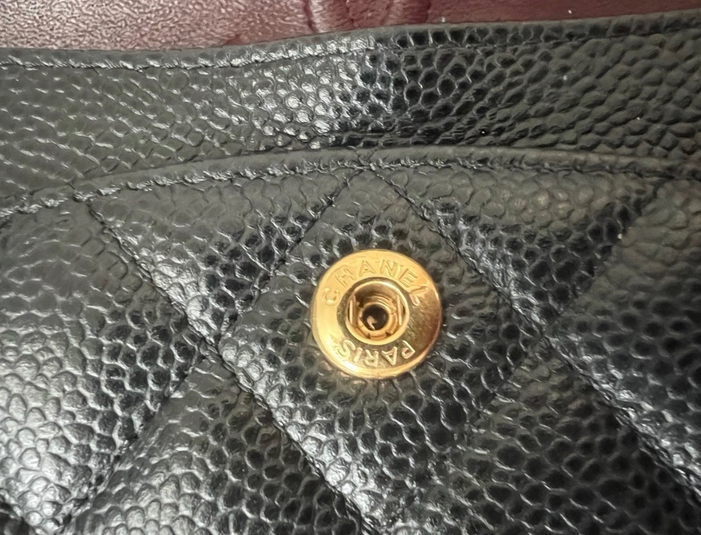 CHANEL Classic Double Flap Black Caviar Gold