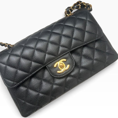 CHANEL Classic Double Flap Black Caviar Gold