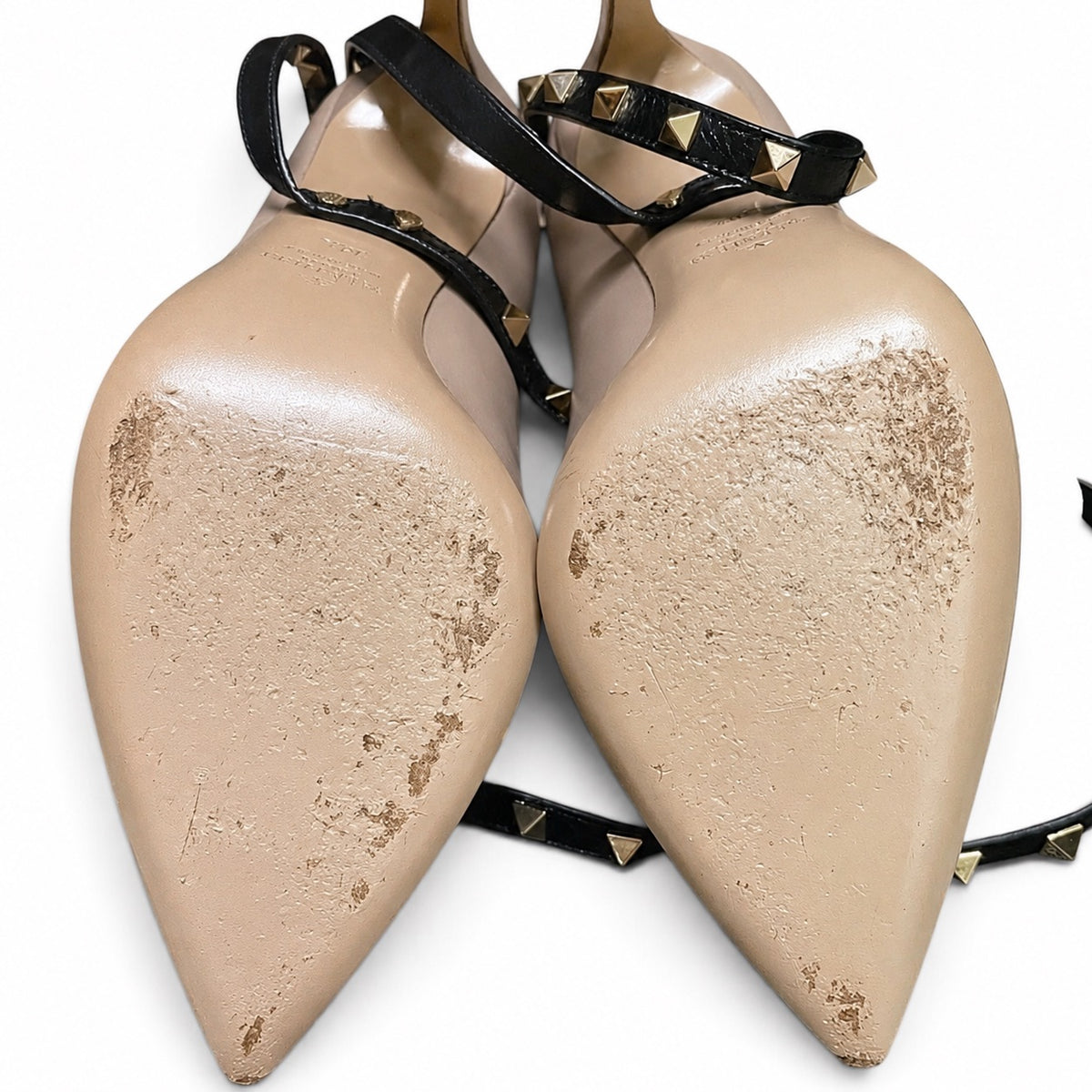 Valentino Garavani Rockstud Wrap Pumps Nude Black 38.5 product photograph 8 - VaultedVIP