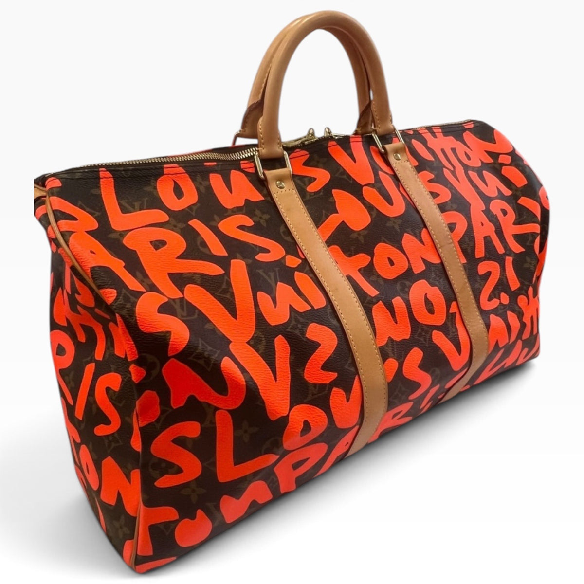 Louis Vuitton Sprouse Graffiti Keepall 50 Orange product photograph 2 - VaultedVIP