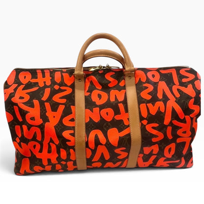 Louis Vuitton Sprouse Graffiti Keepall 50 Orange product photograph 1 - VaultedVIP