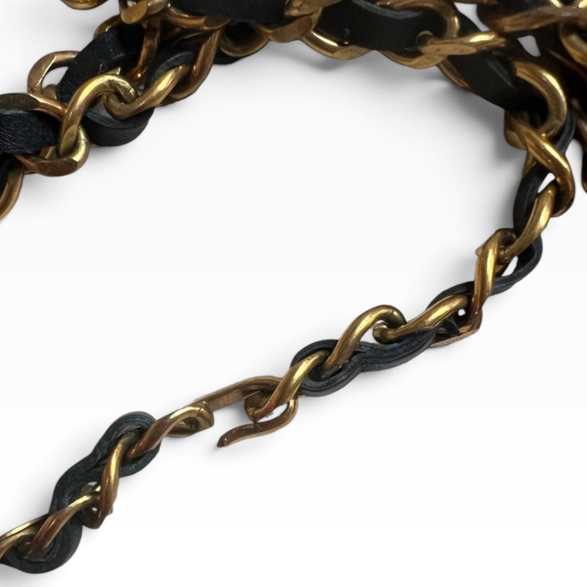 CHANEL Vintage 1992 Runway Wood Heart Necklace 24K Gold product photograph 5 - VaultedVIP