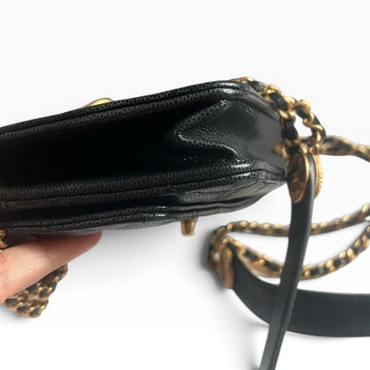 CHANEL Twist Your Buttons Black Caviar Chain Bag product photograph 12 - VaultedVIP