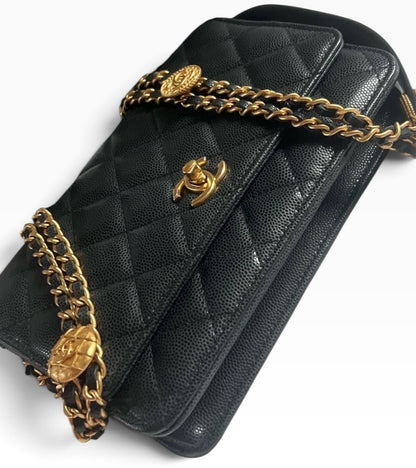 CHANEL Twist Your Buttons Black Caviar Chain Bag product photograph 13 - VaultedVIP