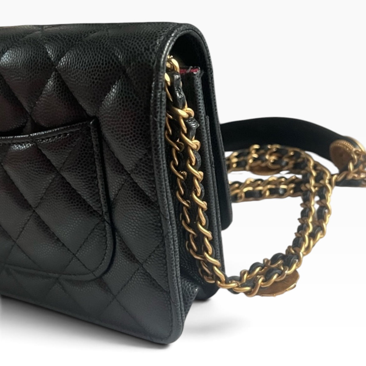 CHANEL Twist Your Buttons Black Caviar Chain Bag product photograph 9 - VaultedVIP