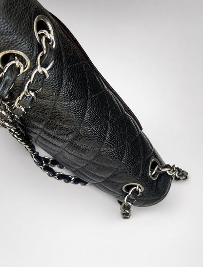 CHANEL Classic Double Flap Black Caviar Silver product photograph 14 - VaultedVIP