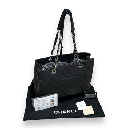 CHANEL Grand Shopping Tote GST Black Caviar Silver product photograph 1 - VaultedVIP