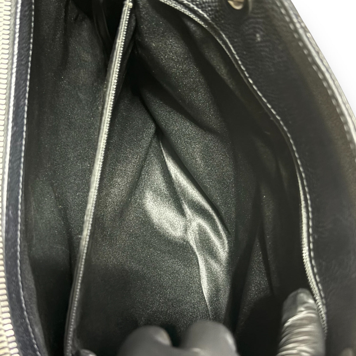 CHANEL Grand Shopping Tote GST Black Caviar Silver product photograph 17 - VaultedVIP