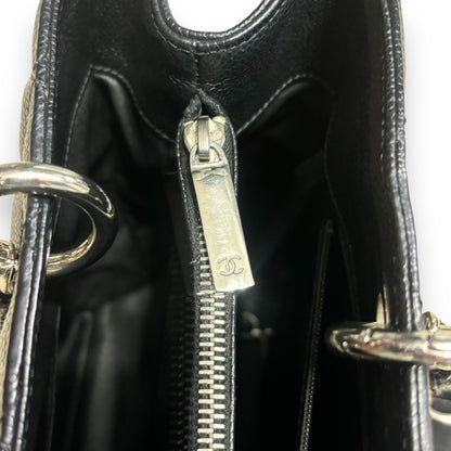 CHANEL Grand Shopping Tote GST Black Caviar Silver product photograph 16 - VaultedVIP
