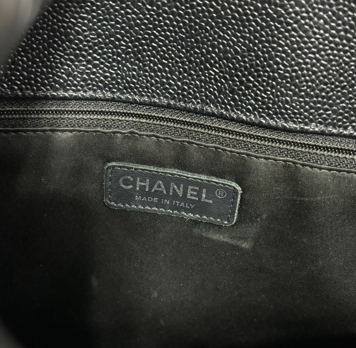 CHANEL Grand Shopping Tote GST Black Caviar Silver product photograph 14 - VaultedVIP