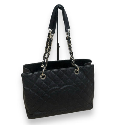 CHANEL Grand Shopping Tote GST Black Caviar Silver product photograph 5 - VaultedVIP