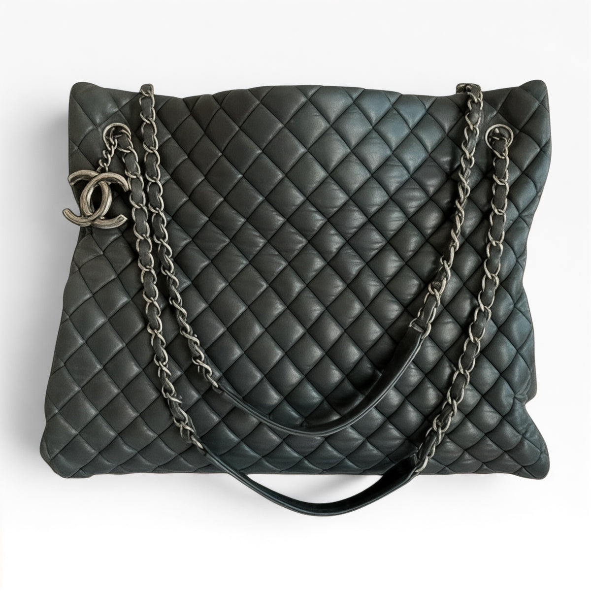 CHANEL Bubble Tote Black Lambskin Silver 17 Series product photograph 2 - VaultedVIP
