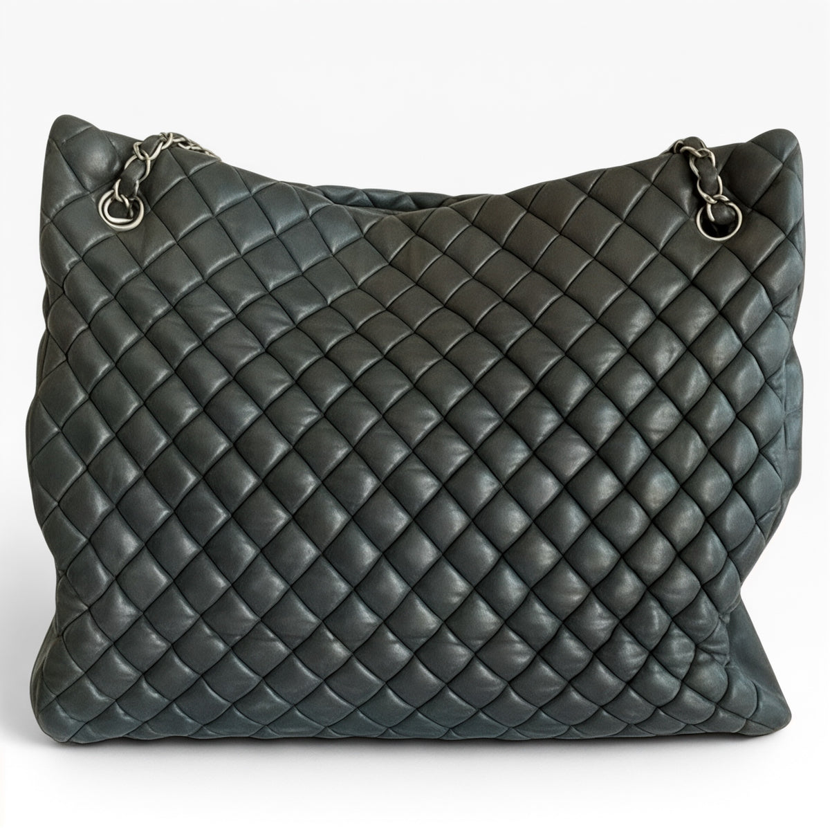 CHANEL Bubble Tote Black Lambskin Silver 17 Series product photograph 3 - VaultedVIP