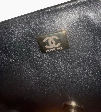 CHANEL Classic Mini Square Flap Black Lambskin Gold Hardware product photograph 12 - VaultedVIP