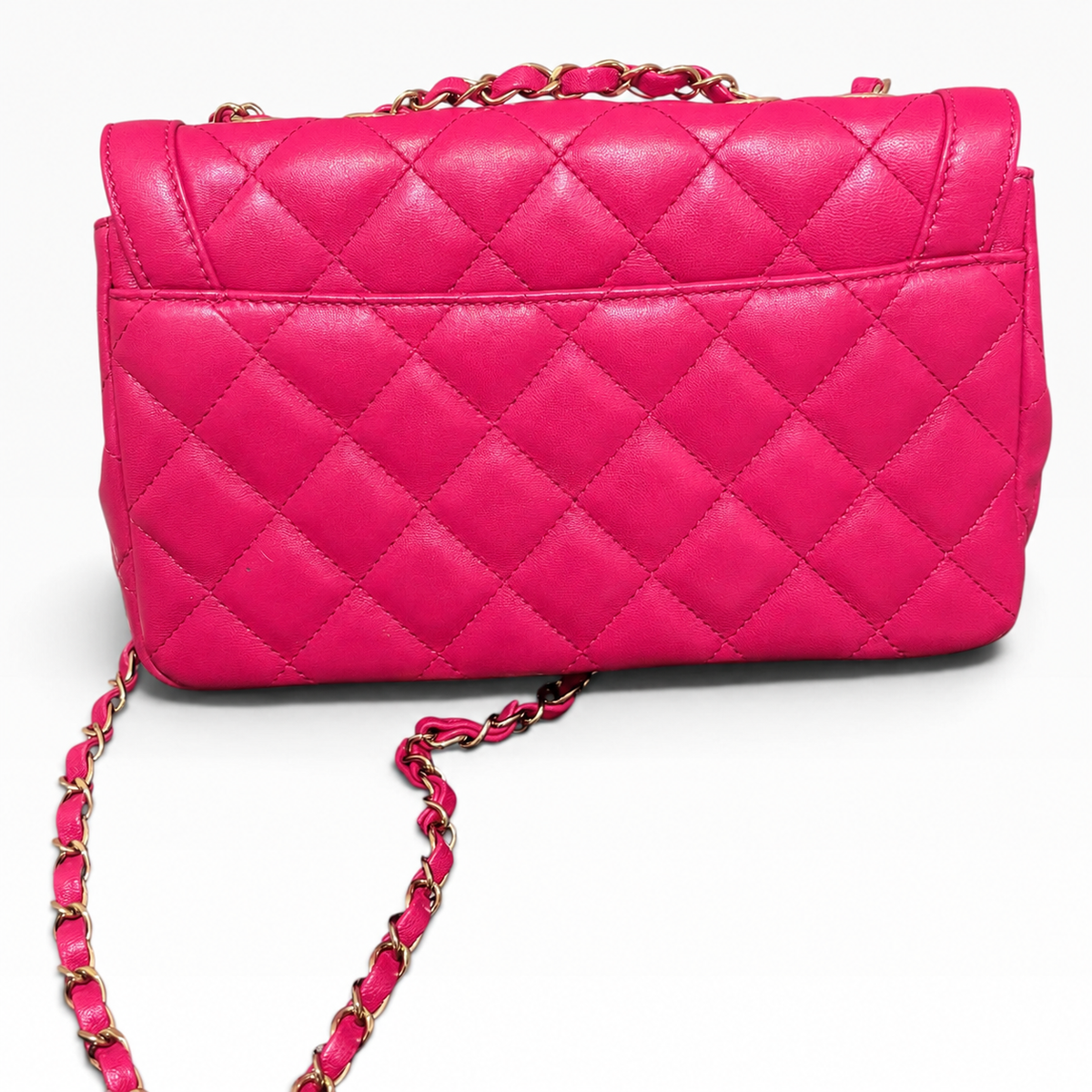 CHANEL Diane Hot Pink Fuchsia Quilted Leather product photograph 8 - VaultedVIP