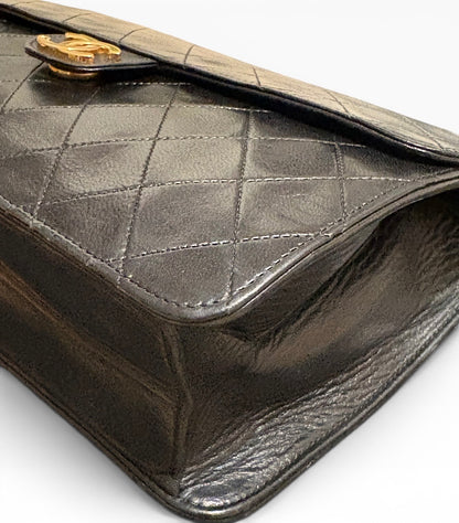 CHANEL Vintage 1980s Black Lambskin Single Flap product photograph 13 - VaultedVIP