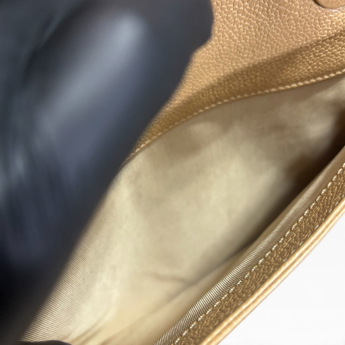 CHANEL Vintage 1997 Beige Caramel Caviar Tote product photograph 3 - VaultedVIP